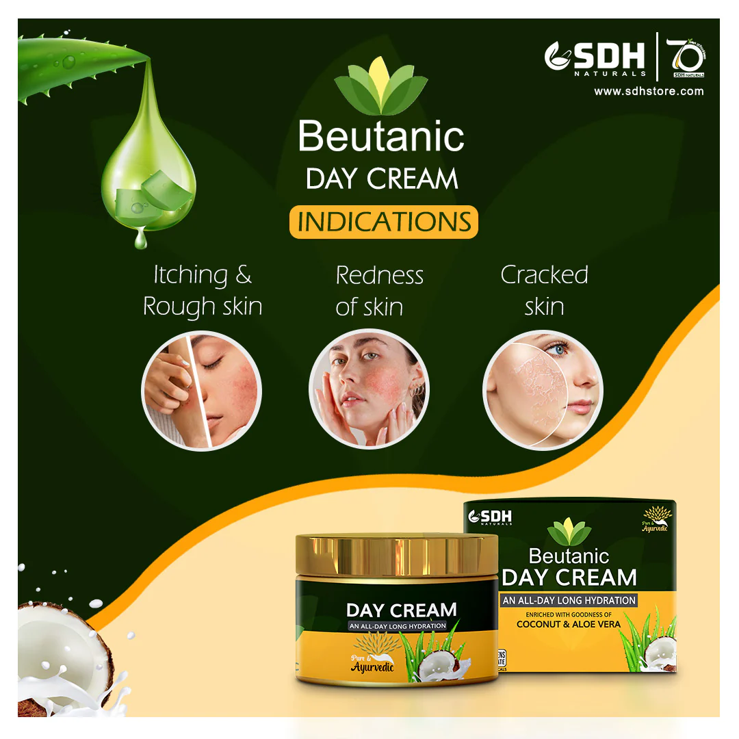 SDH Naturals Beutanic Day Cream Enriched With Goodness of Coconut & Aloe Vera Pack of 1 - Image 5