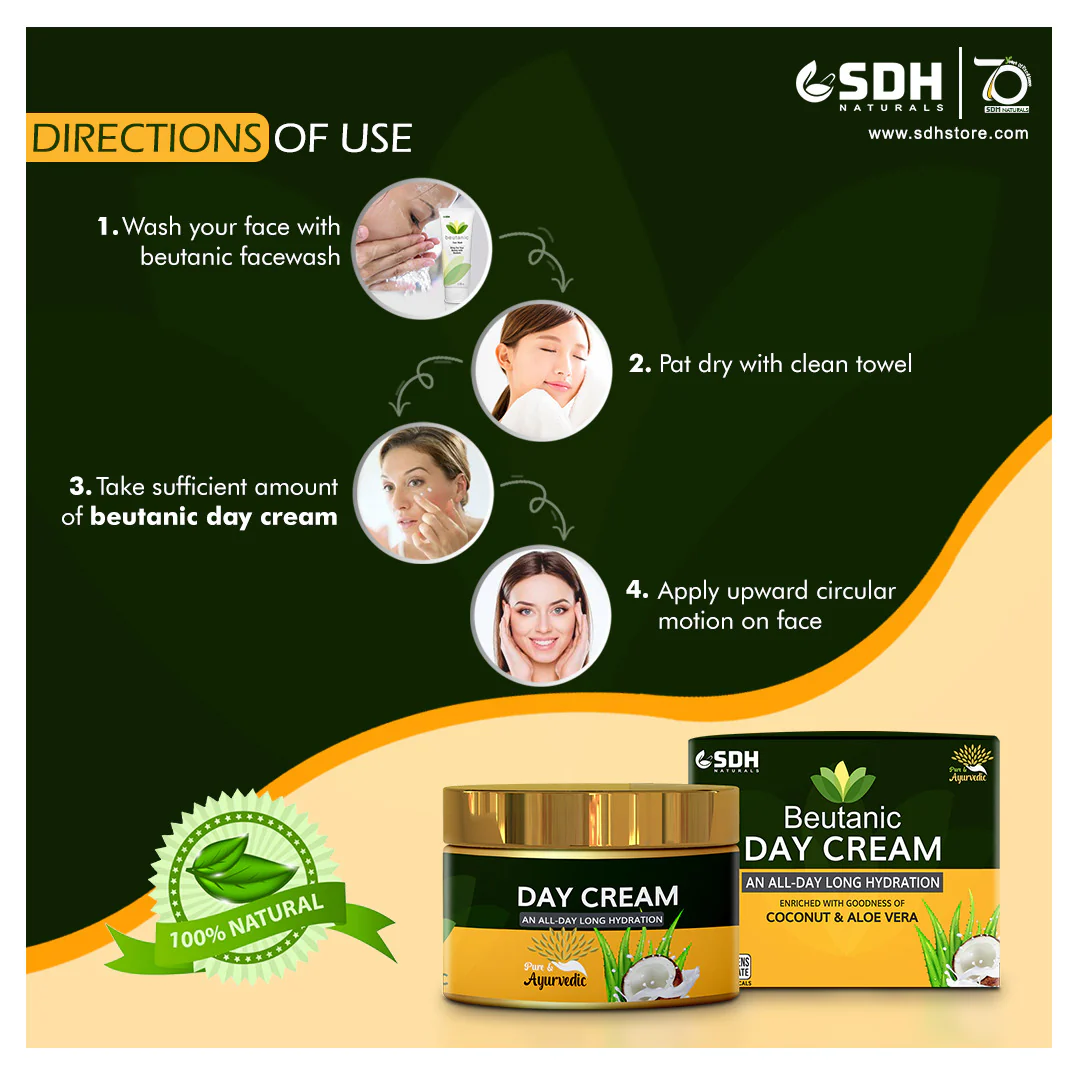 SDH Naturals Beutanic Day Cream Enriched With Goodness of Coconut & Aloe Vera Pack of 1 - Image 6