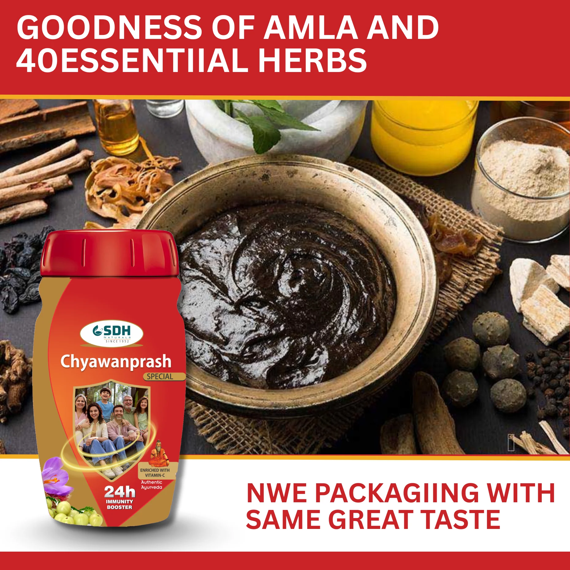 SDH Naturals Chyawanprash Special with Goodness of Gur (Jaggery) Supports Strength and Immunity | Enhances Overall Well-Being | Ayurvedic Nutritional Supplement. - Image 3