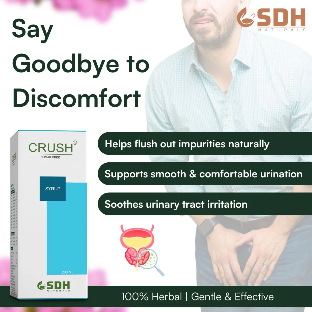 Crush Syrup  Ayurvedic Support for Urinary Tract Health |Regulates Urinary PH| Promotes relief from UTI Pain, Burning sensation|Regularizes the urine flow| Enriched with Ikshmool, Gokhru, Varun Chhal & Punarnava - Image 3