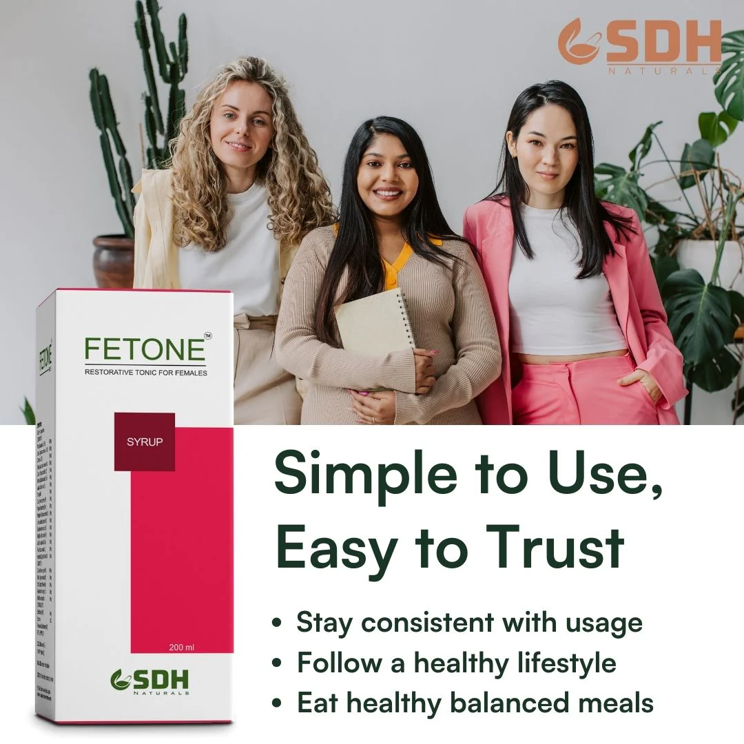 Fetone Syrup Ayurvedic Uterine Health Tonic for Women | With Ashok, Lodhra, Dashmoola, Shatavari & Guduchi | Menstrual Wellness & Hormonal Balance - Image 5