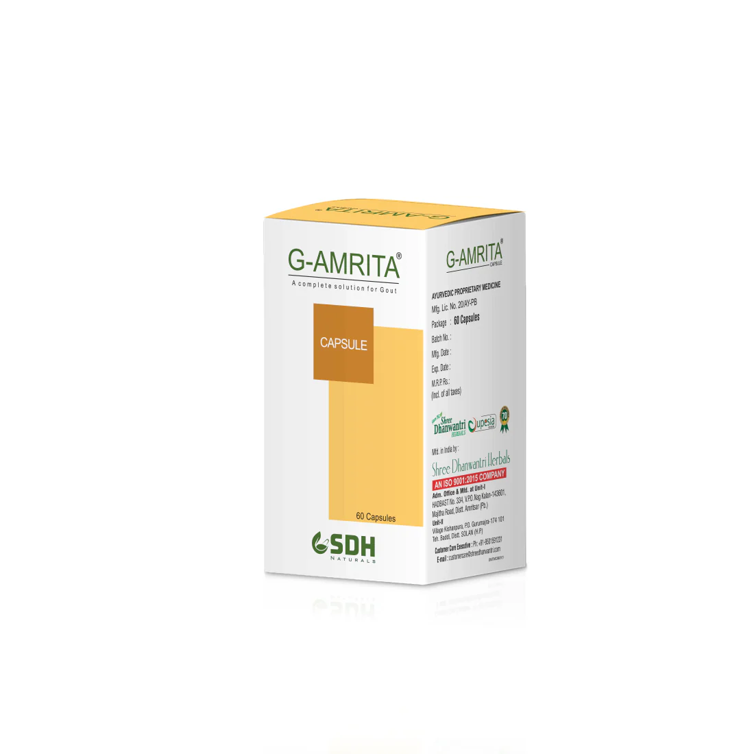 G Amrita Capsule Helps In Gout,Joint Pain Relief By Healthy Uric Acid Level,Helps Reduce Swelling&Pain,Natural Supplement For Joint Care , - Image 6