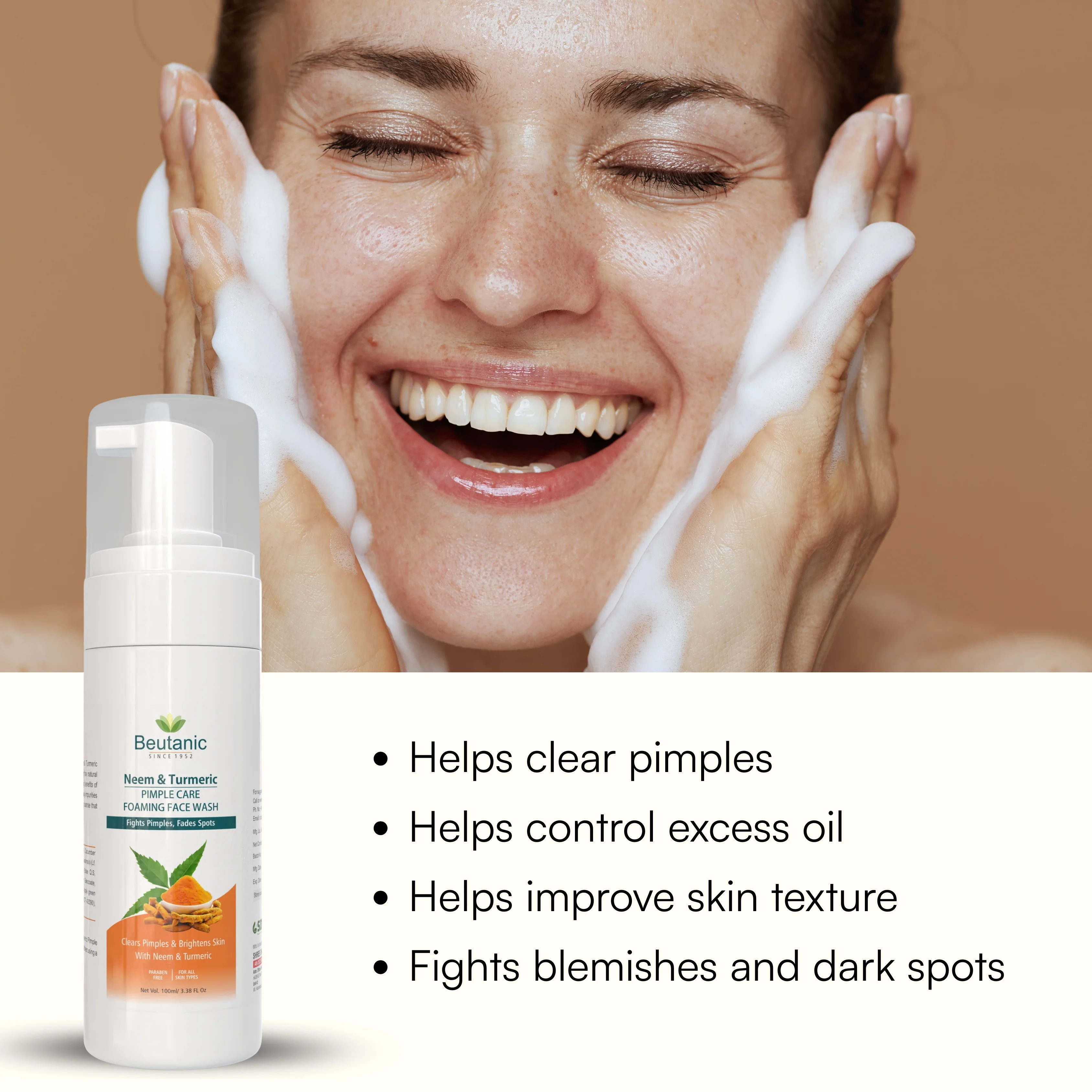 Neem & Turmeric Pimple Care Foaming Face wash - Image 4