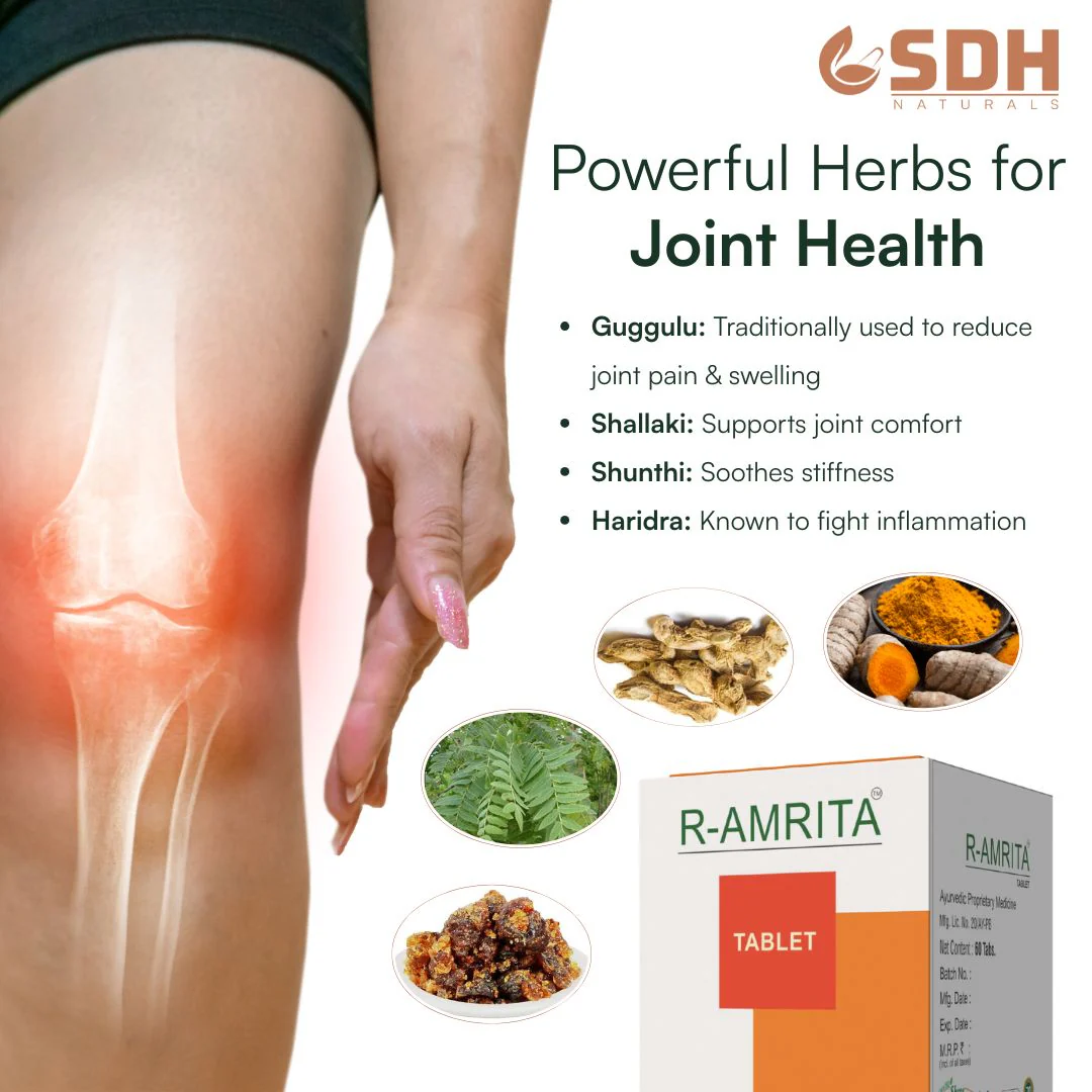 R-Amrita Tablets | Ayurvedic Joint & Mobility Support | With Guggulu, Shallaki, Shunthi & Haridra - Image 4