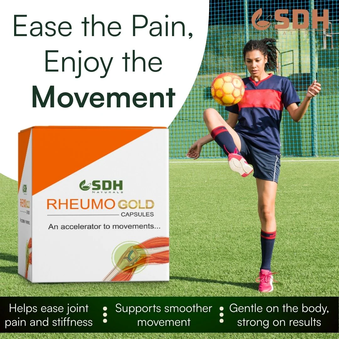 Rheumo Gold Capsules | Ayurvedic Joint & Muscle Support | With Shallaki, Shuddh Kuchla, Ashwagandha Ghan & Shigru Ghan - Image 3