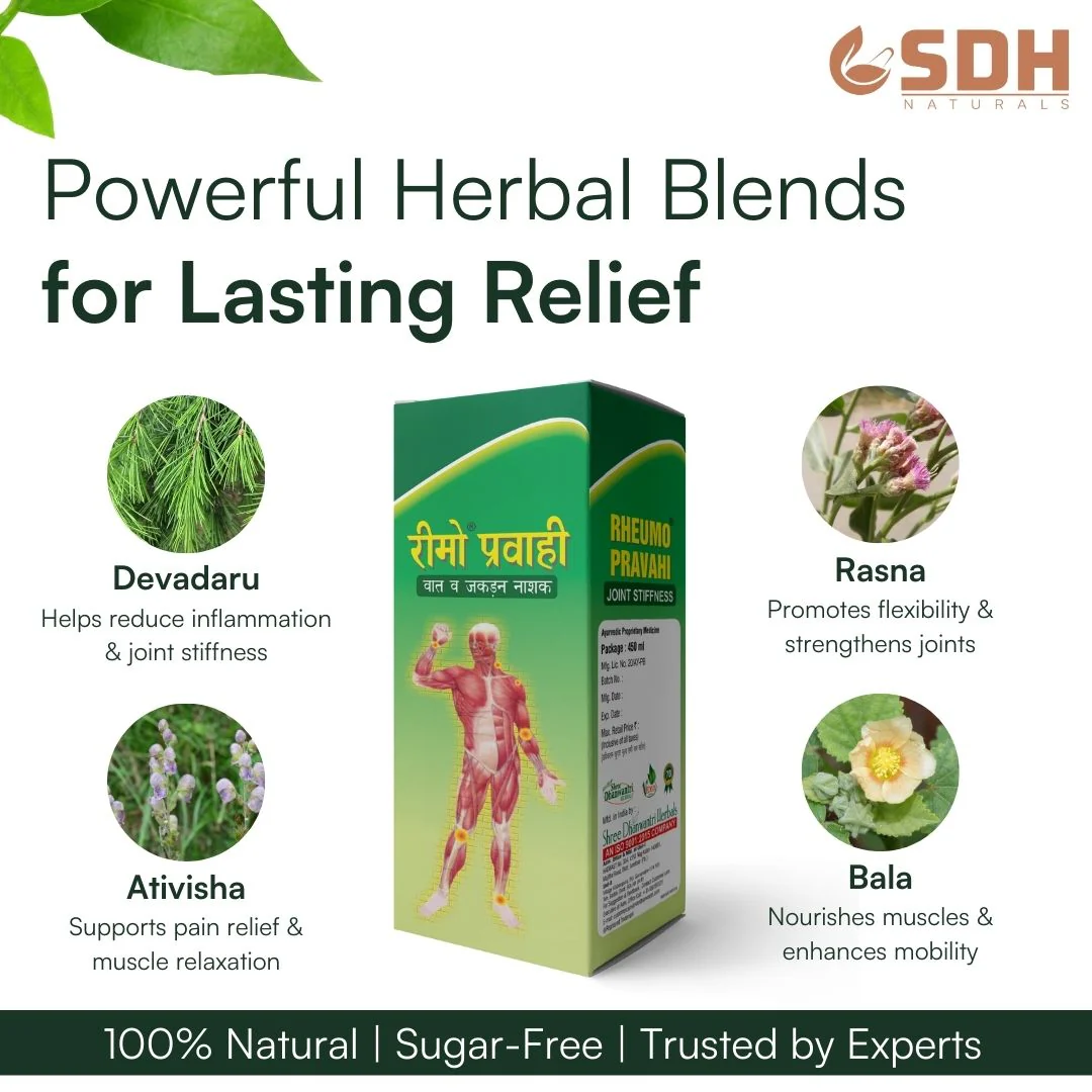 Rheumo Pravahi – Ayurvedic Joint & Muscle Support | Helps Relieve Stiffness, Muscle Soreness & Joint Discomfort | Enriched with Rasna, Erand, Shunthi & Nirgundi - Image 4