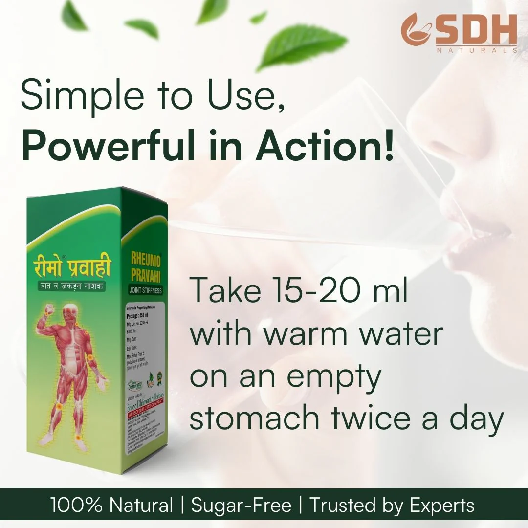 Rheumo Pravahi – Ayurvedic Joint & Muscle Support | Helps Relieve Stiffness, Muscle Soreness & Joint Discomfort | Enriched with Rasna, Erand, Shunthi & Nirgundi - Image 5