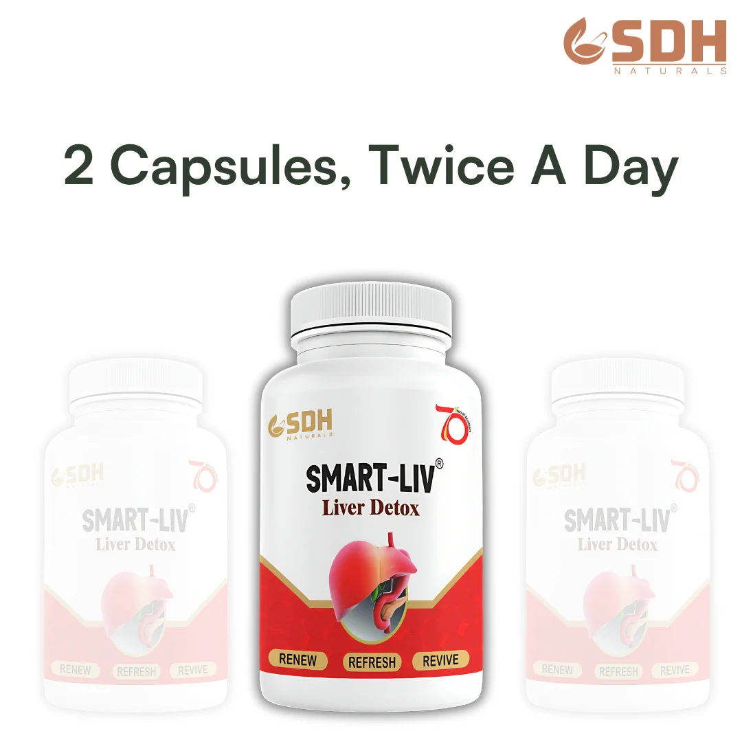 SDH Naturals Smart Liv Liver Detox Capsules | Ayurvedic Liver Health Supplement | Milk Thistle, Kutki, Bhringraj, and Punarnava | 60 Veg Capsules - Image 6