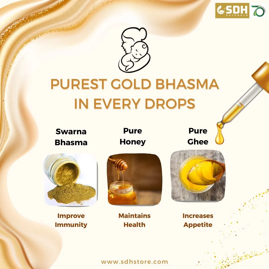 Swarnprashan for Kids - 100% Natural Formulated with Pure 24CT Gold | Golden Nectar | Improves Strength & Immunity Booster for Kids (0-16 Years) - Image 3